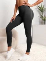 Women High Waist Butt Lifting Leggings Tummy Control Workout Pants Soft Stretchy Comfortable Yoga Running Sports - Image 3