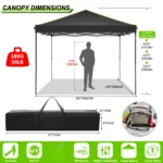 Folding Gazebo 3x3m Outdoor Garden Gazebo Waterproof Professional Reception Tent With 4 Side Wall Pop Up Gazebo Tent UV 50+ - Image 2
