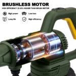 Gisam 200Bar Brushless Electric High Pressure Washer 3 Gears Car Washing Gun Garden Water Gun Tool for Makita 18V Battery pins - Image 5