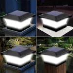 1-4pcs Solar Light Outdoor LED Post Deck Cap Fence Landscape Lamp Waterproof IP65 Garden Gate Solar Powered Lamp Decoration - Image 4