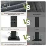 Devoko Aluminum Alloy Retractable Sun Protection waterproof Durable garden Leisure - Image 5