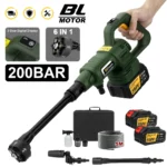 Gisam 200Bar Brushless Electric High Pressure Washer 3 Gears Car Washing Gun Garden Water Gun Tool for Makita 18V Battery pins