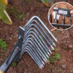 High Carbon Steel Nail Rake Multifunctional Garden Rake 4/7/9/12 Teeth Weeding Rake Loose Soil Nail Rake Agricultural Tools - Image 5