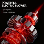 ONEVAN 5500W Brushless Electric Air Blower Cordless Dust Leaf Blowing Garden Cleaning Violent Power Tool For Makita Battery Pin - Image 4