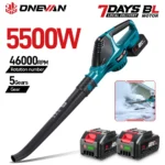 ONEVAN 5500W Brushless Electric Air Blower Cordless Dust Leaf Blowing Garden Cleaning Violent Power Tool For Makita Battery Pin