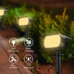 Outdoor 72/68 LED Solar Landscape Spotlights IP65 Waterproof Solar Light with 3 Modes Solar Garden Lighting for Outside Yard - Image 3