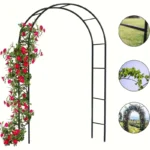 1pc, Metal Garden Arch, 100inch Large Size Heavy Duty Steel Frame Garden Arch With Gothic Style, Wedding Arch Lawn Rock Climbing - Image 2
