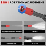 ONEVAN 220Bar 4000W Electric Cordless Pressure Washer Multifunctional Car Washing Garden Watering Tools For Makita Battery Pin - Image 5