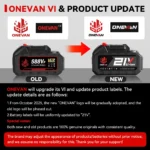 ONEVAN 4000W Brushless 300000RPM Electric Turbo Blower Jet Fan Lightweight Leaf Blower Lawn Yard Cleanup For Makita Battery Pin - Image 6