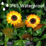 2023 New Creative Solar Sunflower Light Waterproof 20LED Yard Pathway Landscape Lawn Lamps Garden Decoration Outdoor Lighting - Image 2