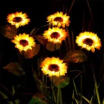 2023 New Creative Solar Sunflower Light Waterproof 20LED Yard Pathway Landscape Lawn Lamps Garden Decoration Outdoor Lighting - Image 3