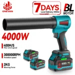 ONEVAN 4000W Brushless 300000RPM Electric Turbo Blower Jet Fan Lightweight Leaf Blower Lawn Yard Cleanup For Makita Battery Pin