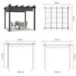 Devoko Aluminum Alloy Retractable Sun Protection waterproof Durable garden Leisure - Image 6