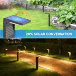2PCS Super Bright Solar Powered Pathway Lights Outdoor Waterproof Landscape Lighting Driveway Sidewalk Walkway Garden Solar Lamp - Image 3